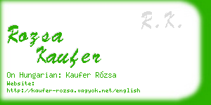 rozsa kaufer business card